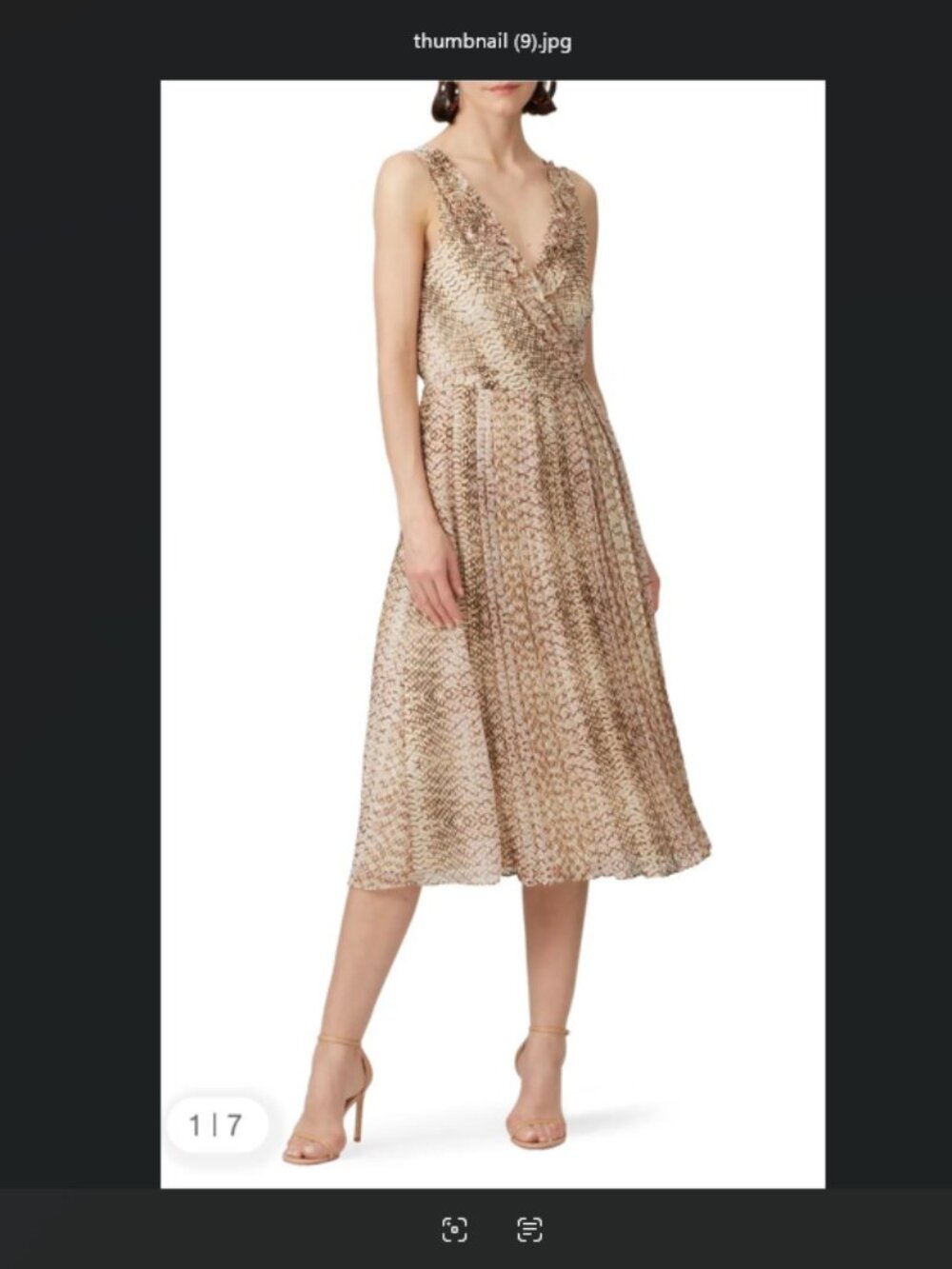 Python Ruffle Dress from Great Jones, Size 6, Pockets, Sleeveless, Runs Large